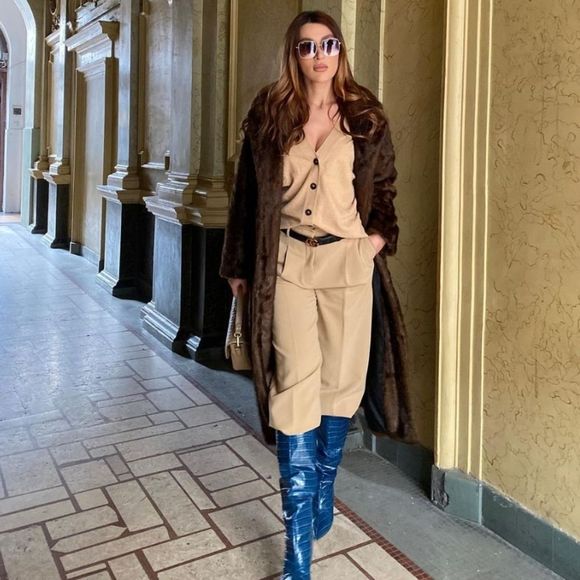 NWT RARE LONG FAUX FUR COAT ZARA CHOCOLATE BROWN - Picture 10 of 12